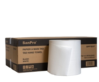 SanPro® PREMIUM White TAD Hand Towel CS/6rlx x 700'